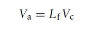 Va = Lf x Vc