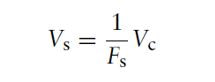 Vs = Vc/Fs